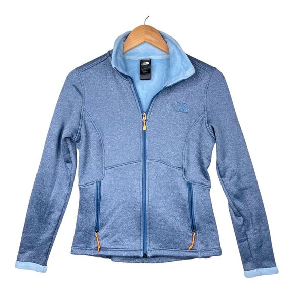 The North Face powder blue full zip jacket front pockets women's size small - Picture 1 of 9